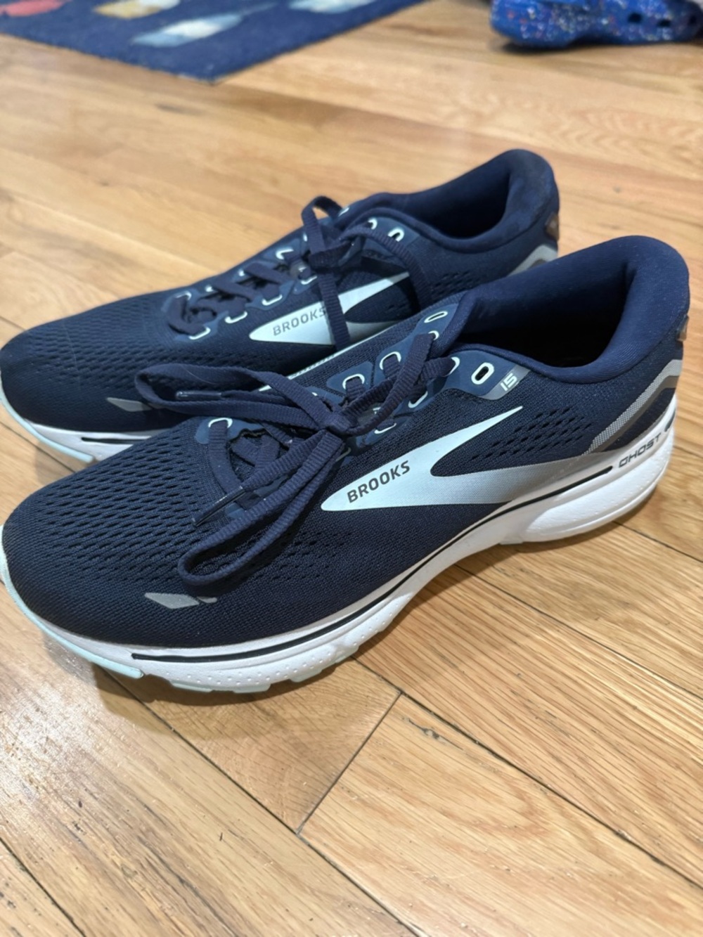 Brooks Navy and White Men's Running Sneakers